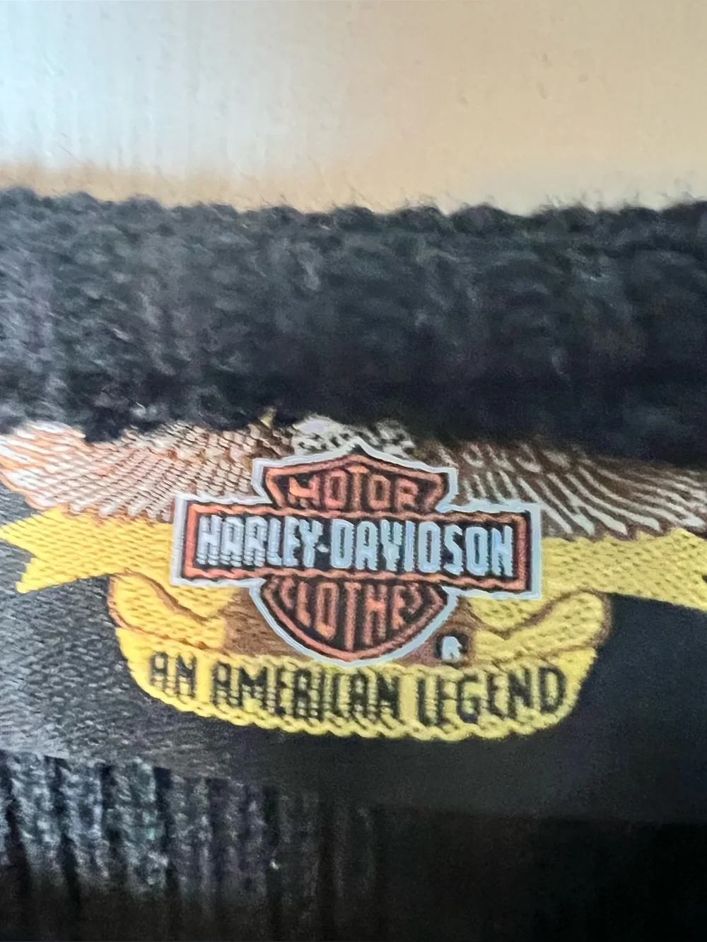 Vintage Harley Davidson Womens Black Ribbed Sweater Grey Sleeve Stripe Sz XSmall